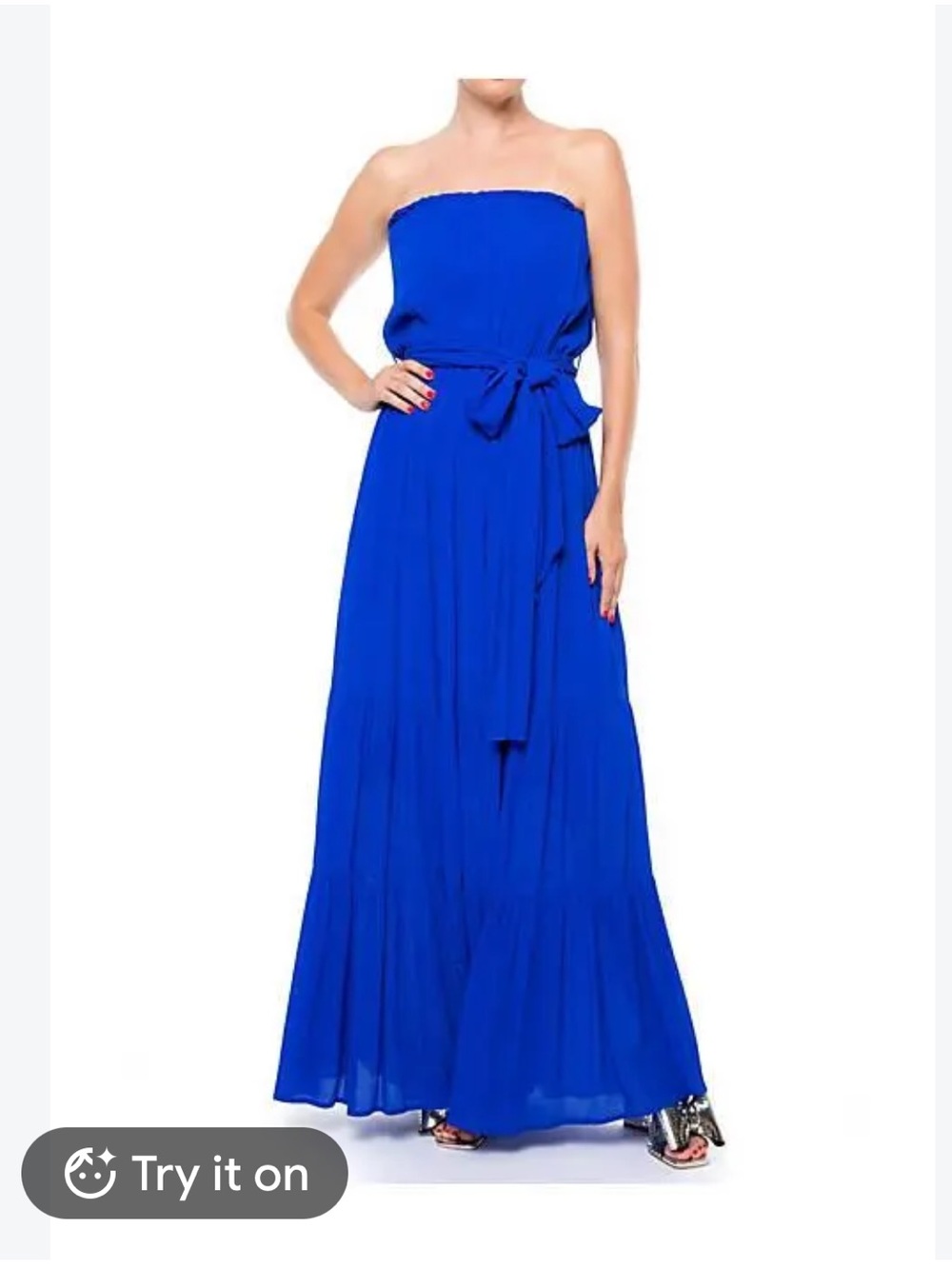 Meghan LA Makena Maxi Dress Size Medium Royal Blue NWT